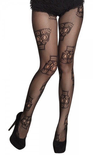 Day Of The Dead Fishnet Tights Adriana