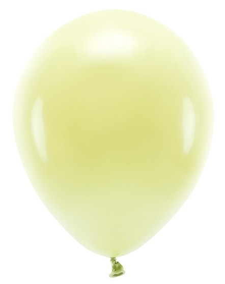 100 eco globos amarillo pastel 30cm