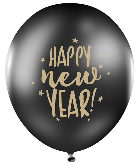 6 palloncini Happy New Year 30cm