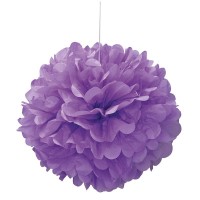 Voorvertoning: Fluffy pompon paars 40cm