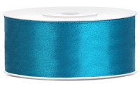 25m satin gift ribbon turquoise 25mm wide