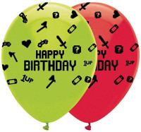 Vorschau: 6 Level Up Birthday Luftballons 30cm