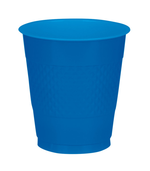 10 bicchieri di plastica in blu royal 355 ml