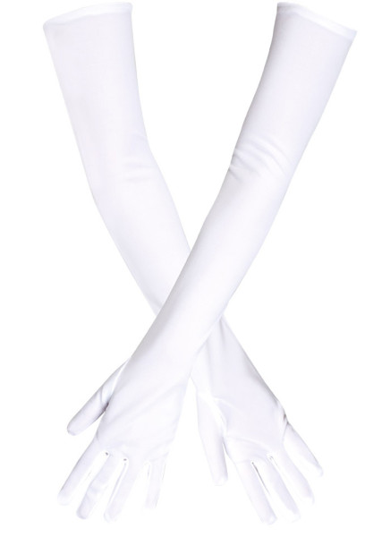 Handschuhe für Damen lang weiß 2