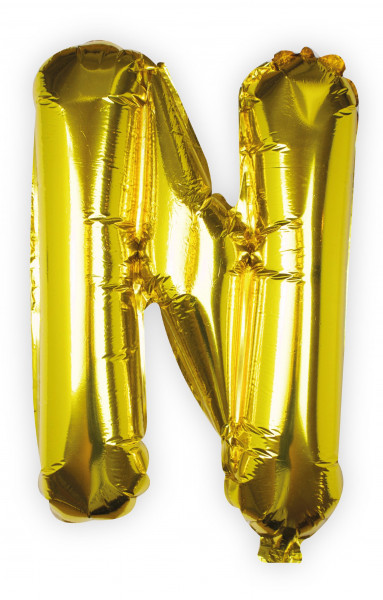 Ballon aluminium doré lettre N 40cm