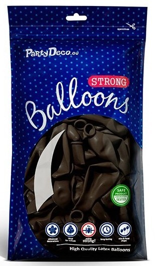 100 Partystar metallic Ballons braun 30cm 2