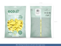 Preview: 100 Eco metallic balloons lemon yellow 30cm