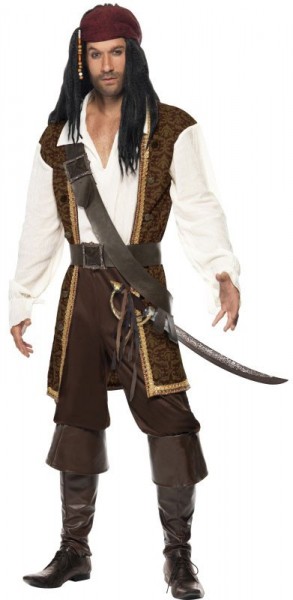 Äventyrare pirat herrkostym