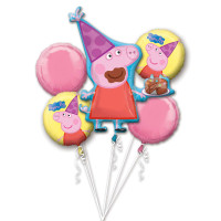Preview: 5 foil balloons happy piglet