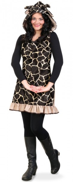 Disfraz de jirafa salvaje suave para mujer 4