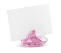 Vorschau: 10 Diamanten Kartenhalter rosa 4cm