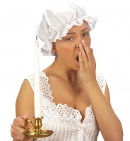 Medieval hood maid white