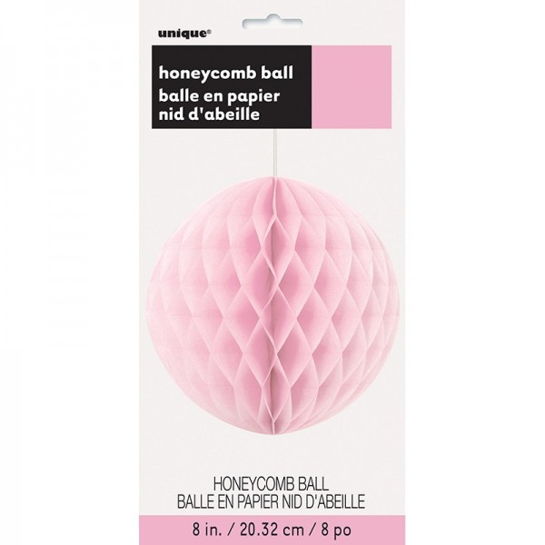 Deco Fluffy honeycomb ball pink 20cm