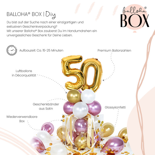 Balloha Geschenkbox DIY Royal Flamingo 50 XL 3