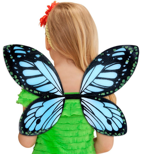 Skrzydła wróżki motyla niebieskie dla dzieci
