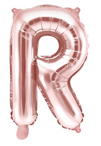 Ballon aluminium R or rose 35cm