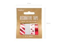Geschenk-Tape Mix Rot-Weiß
