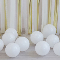 40 eko balonów lateksowych białych