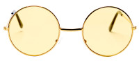 Widok: Żółte hipisowskie okulary Lennona