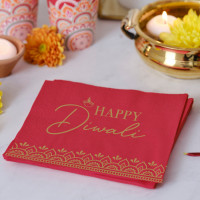16 serviettes éco Happy Diwali