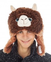 Oversigt: Fluffy lama hat i 2 farver