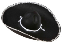 Sombrero de fieltro negro