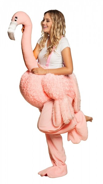 Sjov lyserød flamingo kostume unisex 4