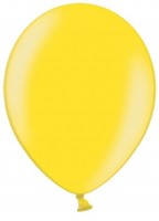 Oversigt: 10 Partystar metalliske balloner citrongul 30 cm