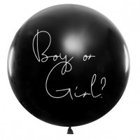 Vorschau: Boy or Girl Konfetti Ballon rosa 1m