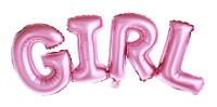Palloncino girl rosa brillante 74 x 33 cm