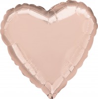Balon serce różowe złoto 43cm
