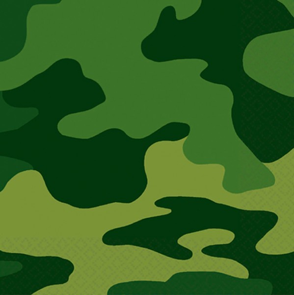 16er Set Camouflage Serviette Military Style