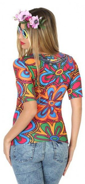 Camisa Hippie 3D Flowers And Peace Mujer 2
