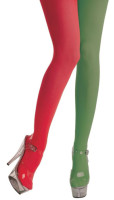 Rot-grüne Strumpfhose für Damen