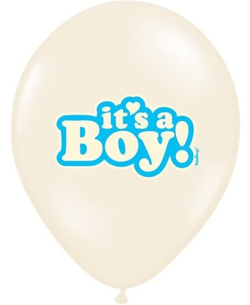 50 ballonnen It´sa Boy vanille babyblauw 4