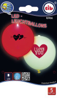 Vorschau: 5 Shining Love LED Luftballons 23cm