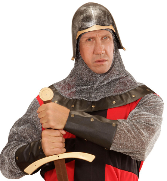 Silberner Mittelalter Krieger Helm 3