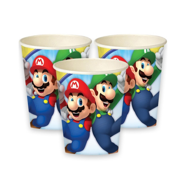 8 Super Mario Brothers Paper Cups 266ml