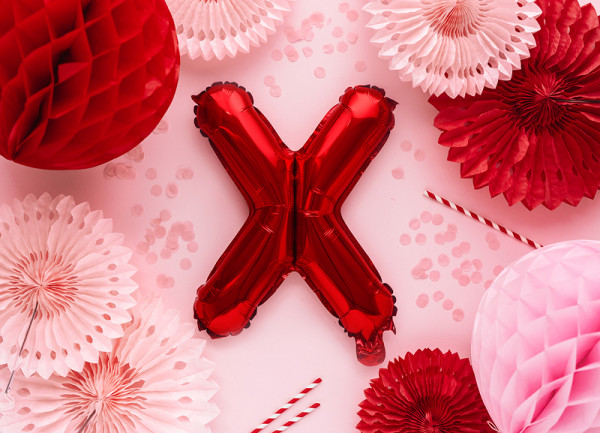 Red X letter balloon 35cm