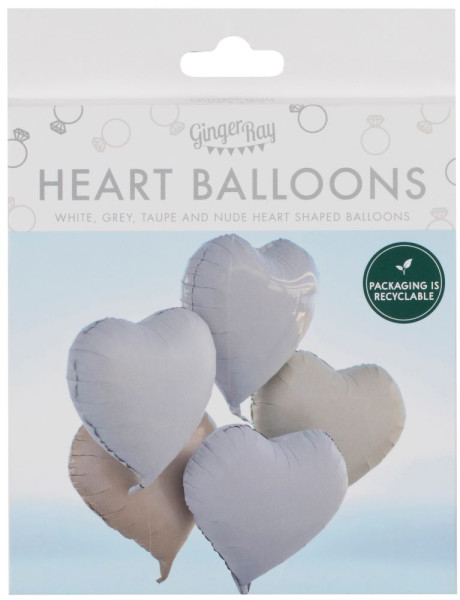 5 Champagne to Love Herzballons 45cm 4