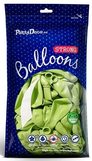 10 Partystar metallic Ballons maigrün 30cm 2