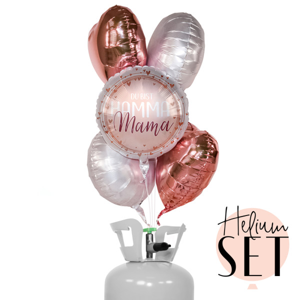 Hamma Mama Ballonbouquet-Set mit Heliumbehälter