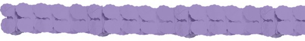 Purple decorative paper garland 3.65m