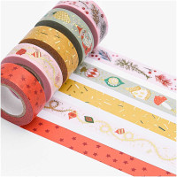 Preview: Gift ribbon set 5 pieces Christmas 10m