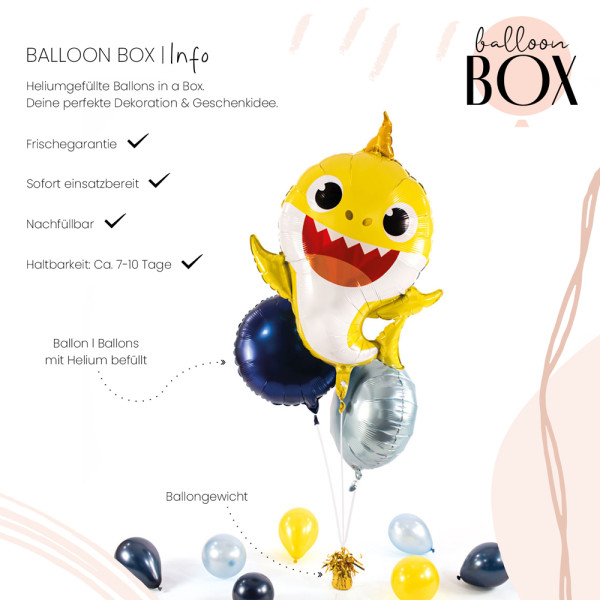 XL Heliumballon in der Box 3-teiliges Set Baby Shark 3