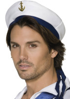 Klasyczny kapelusz marynarski z kotwicą