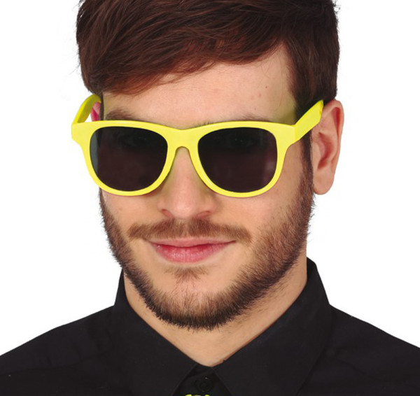 80s glasses neon yellow