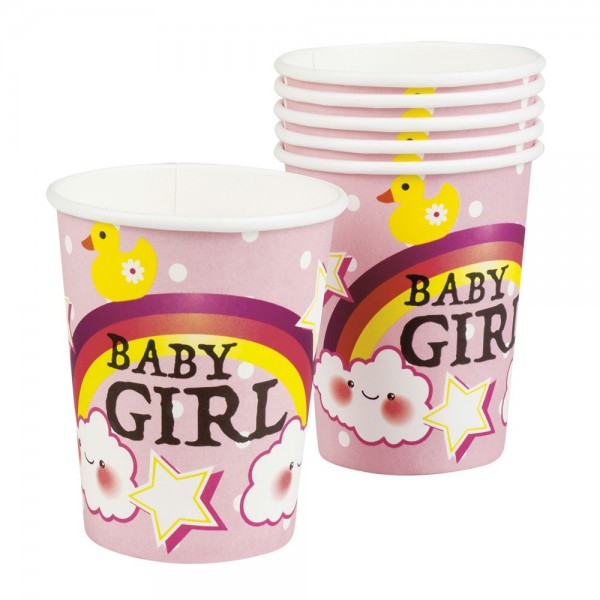 6 vasos de papel Babygirl