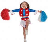 Oversigt: Cheerleader asterisk kids kostume