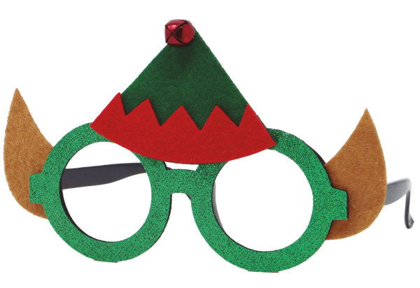Śmieszne okulary bożonarodzeniowych elfów